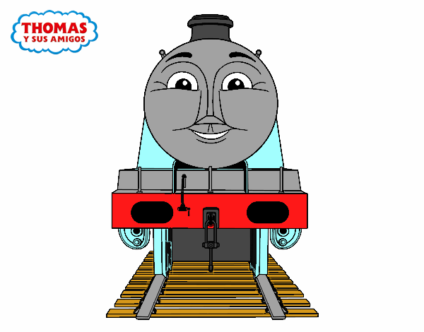 Colored page gordon from thomas and friends painted by user not registered