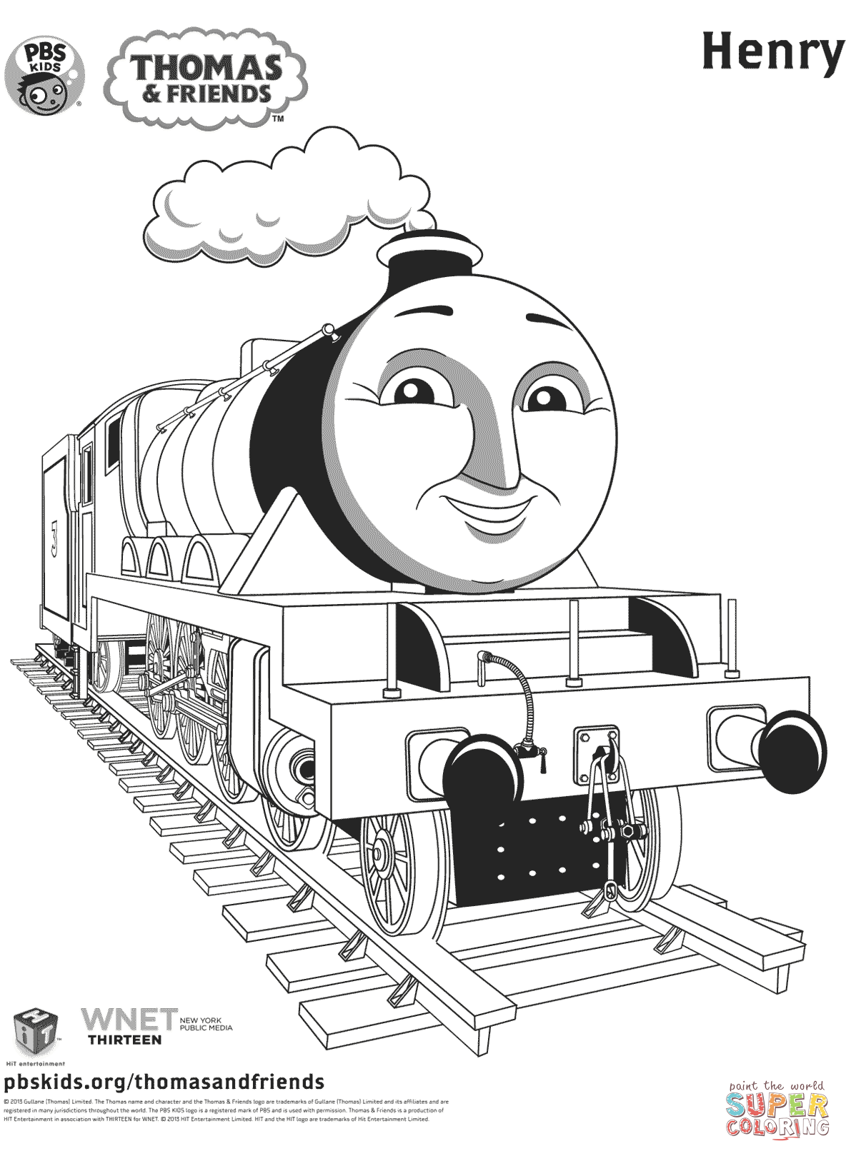 Henry from thomas friends coloring page free printable coloring pages