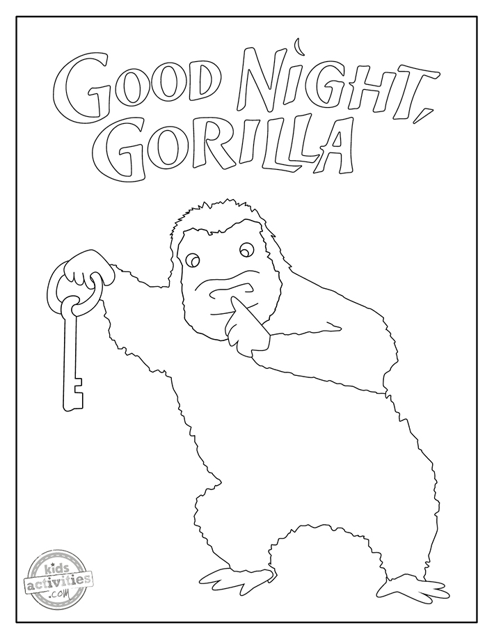 Awesome gorilla coloring pages