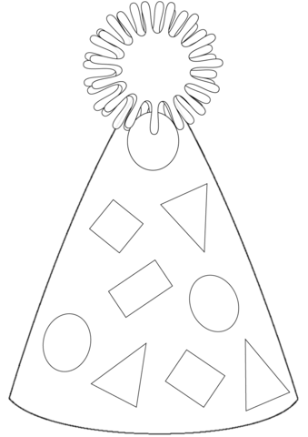 Party hat coloring page free printable coloring pages