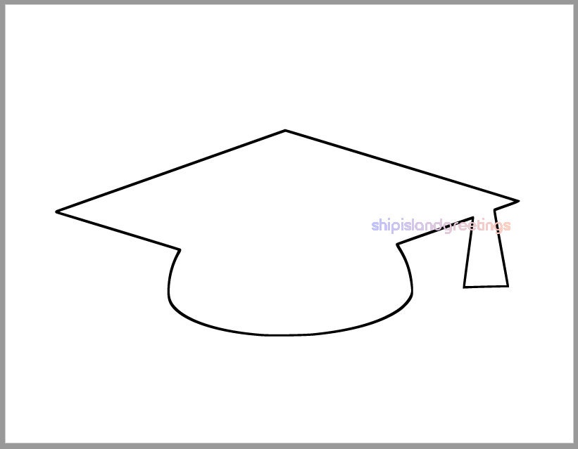 Plantilla de gorro de graduaciãn de x pulgadas