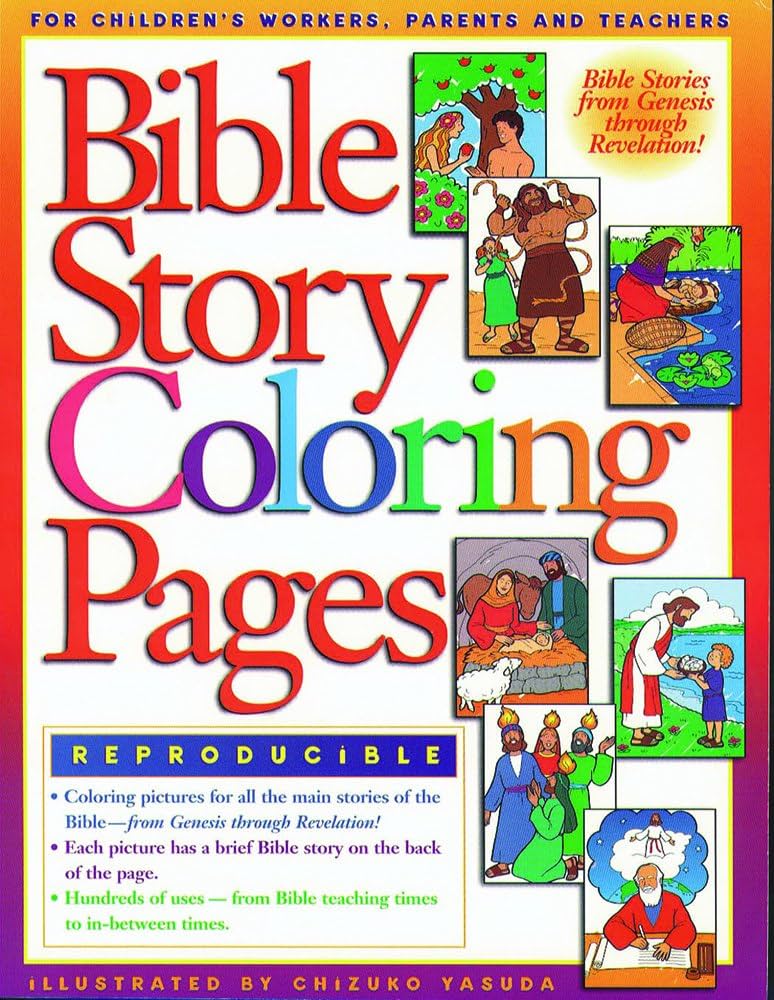 Bible story coloring pages gospel light books