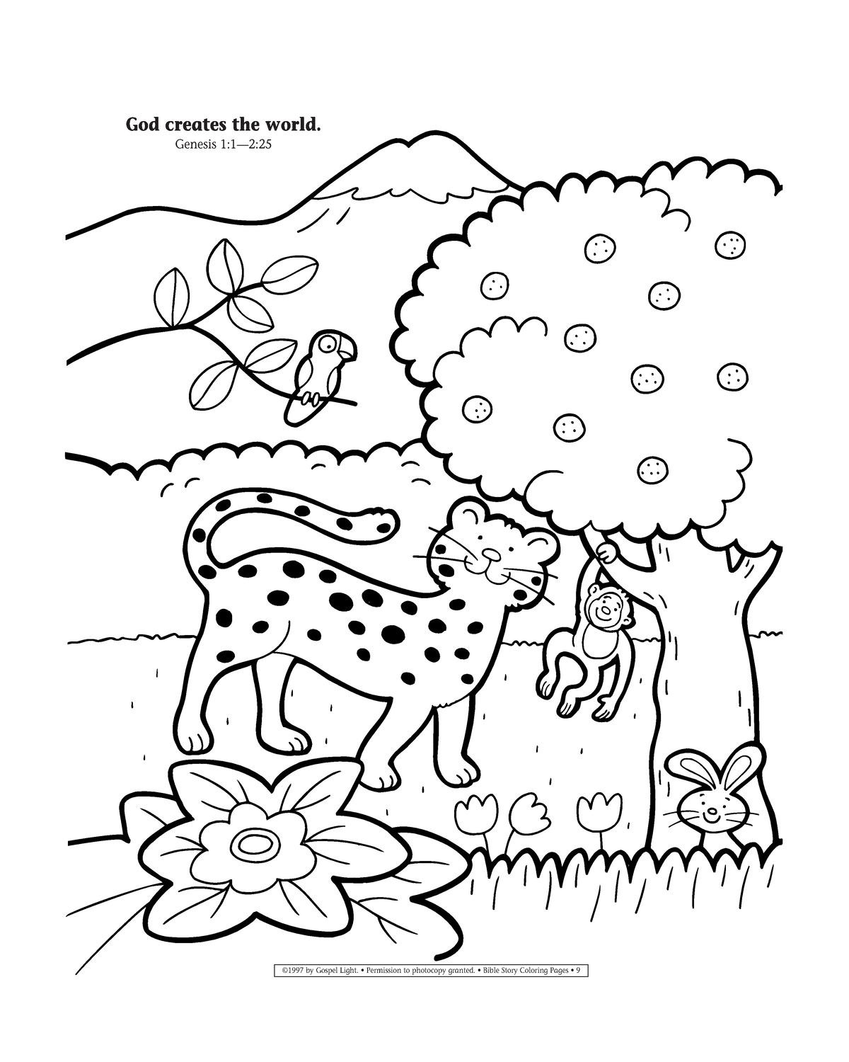 Free bible coloring pages for kids from popular stories
