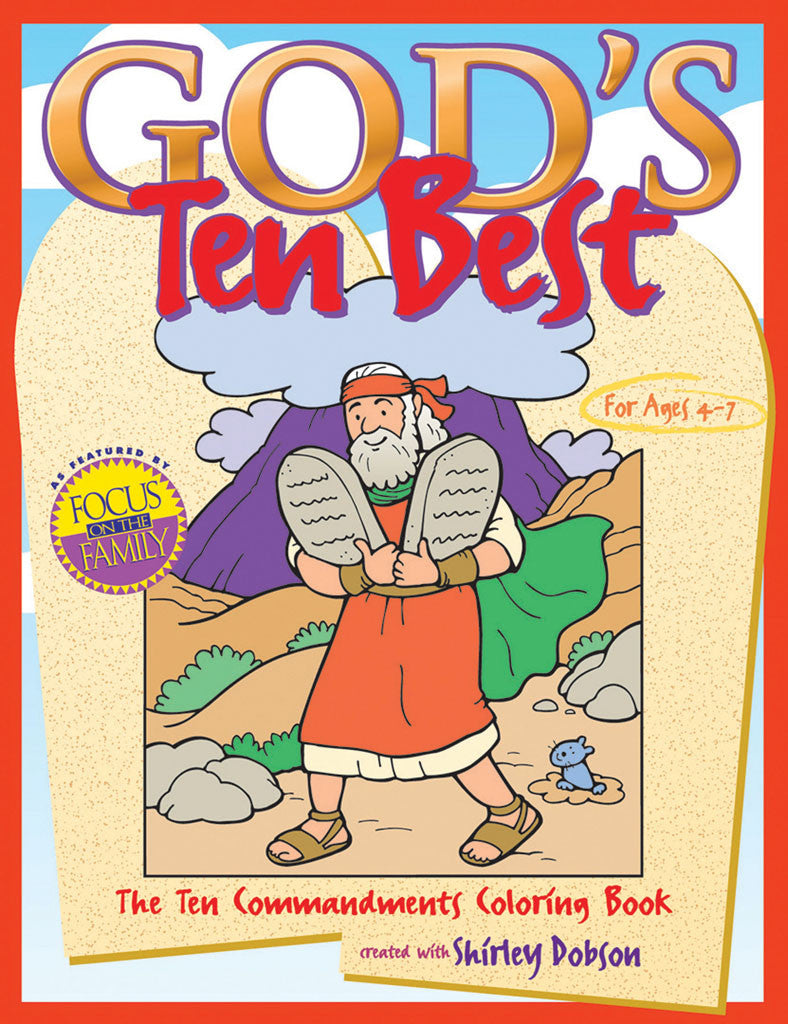 Gods ten best coloring book