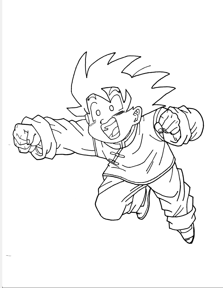 Goten lineart by dtracon on
