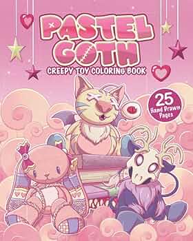 Pastel goth creepy toy coloring book cute spooky kawaii coloring pages for teens and adults lloyd alun christopher books