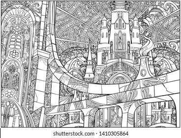 Gothic coloring pages stock photos and pictures