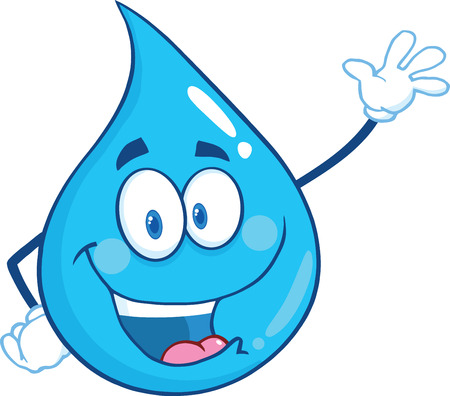 Cartoon water drop stock photos and images