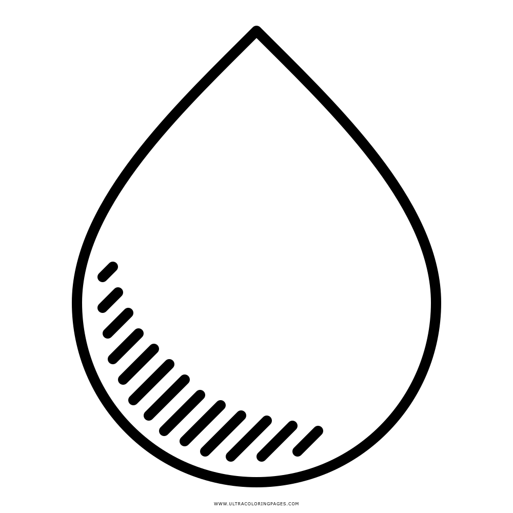 Dibujo de gota de agua para colorear