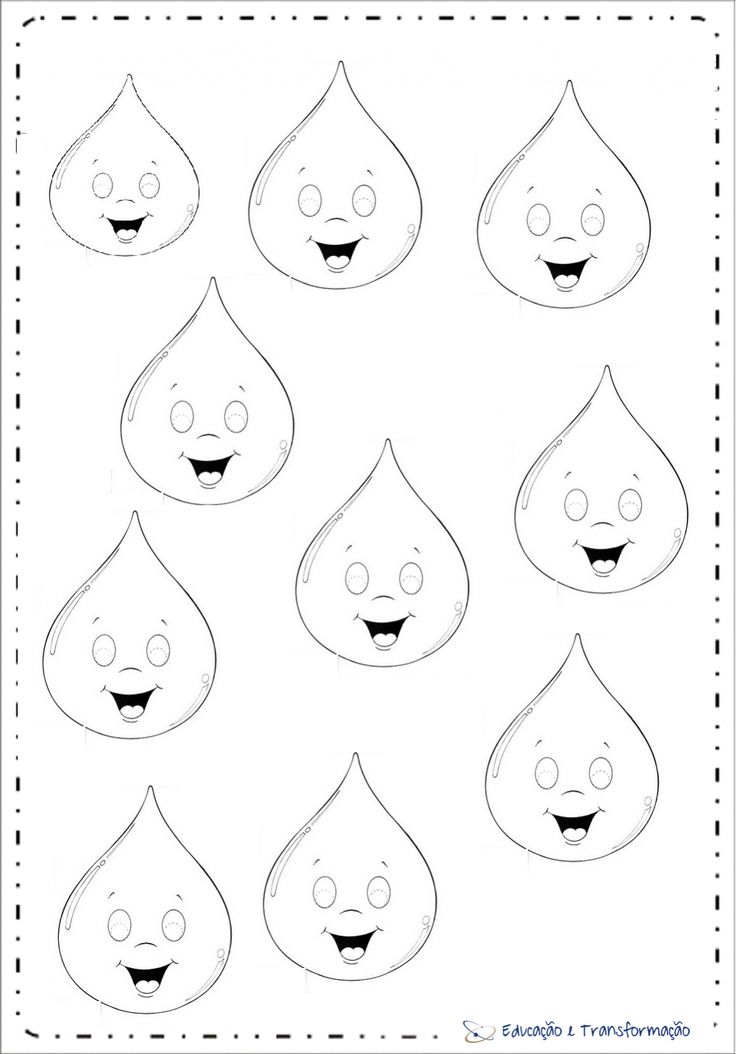 Moldes de gotas de ãgua para imprimir â educaãão e transformaãão lembrancinha dia da agua dia mundial da ãgua dia da ãgua