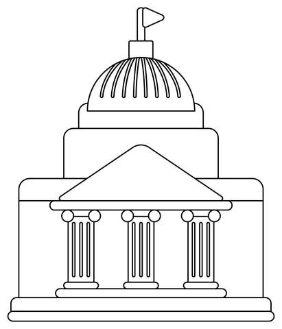 Government building coloring page free printable coloring pages