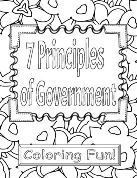 Principles of government coloring pages by social studies usa