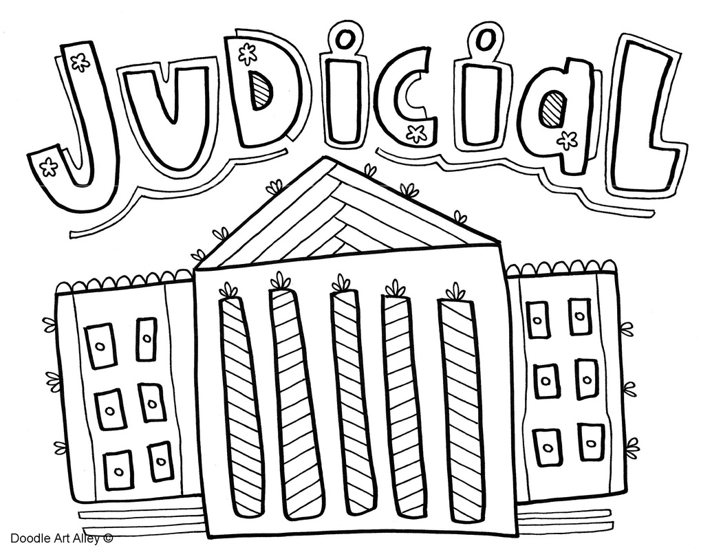 Branches of government coloring pages and printables
