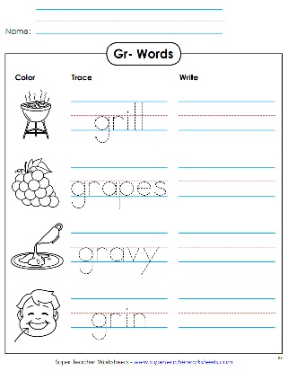 Consonant blend gr