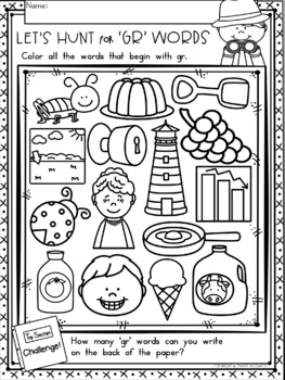 Blends phonics no prep printables for gr by tweet resources tpt