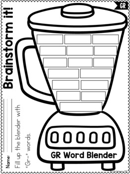 Consonant beginning r blends worksheets