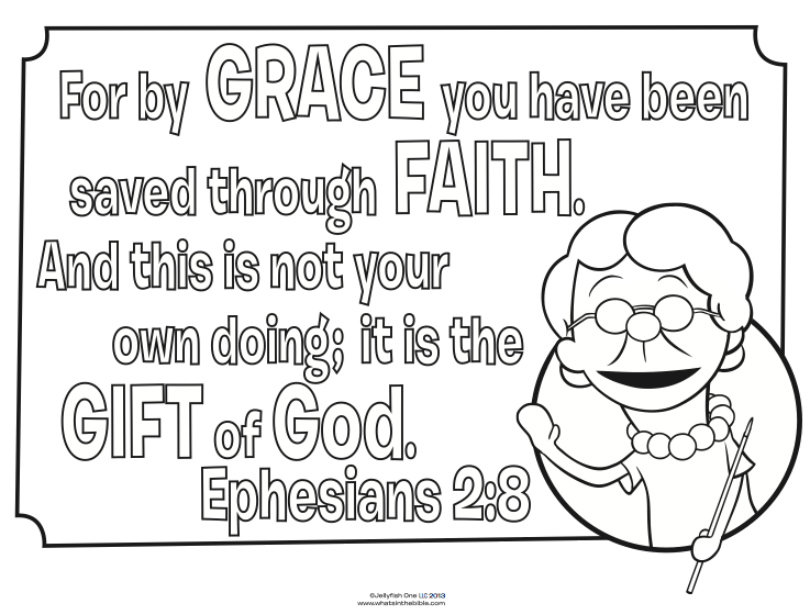 Grace and faith coloring page