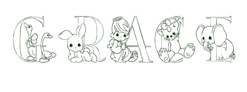 Coloring page first name grace