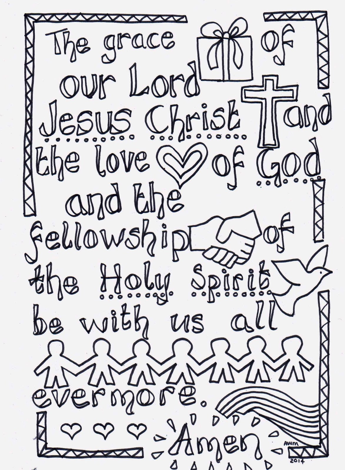 Flame creative childrens ministry the grace reflective colouring sheet to print