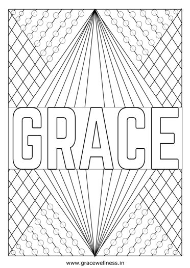 Grace girl name colorg page free prtable name colorg pages colorg pages modern prtables