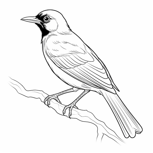 Premium ai image mon grackle drawings cute cute coloring book kawaii line art