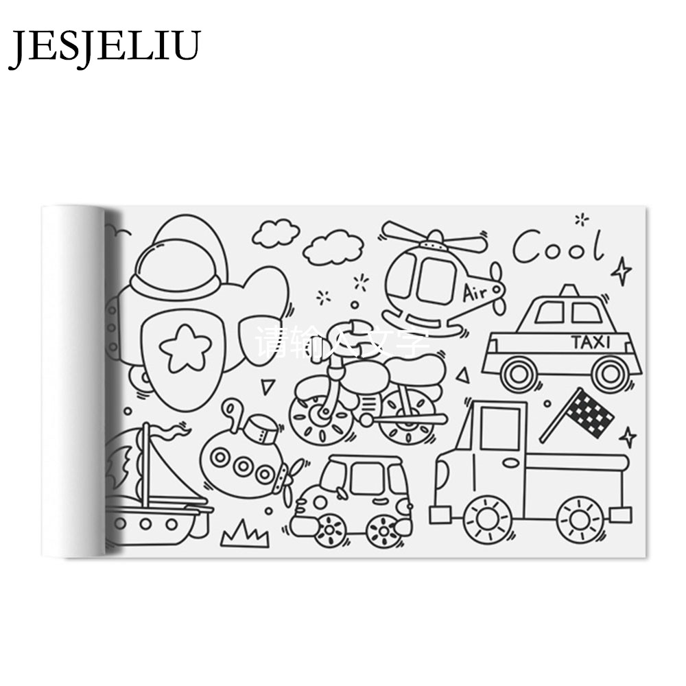 Children coloring paper animal graffiti croll coloring painting paper roll paper painting coloring page early educational toy