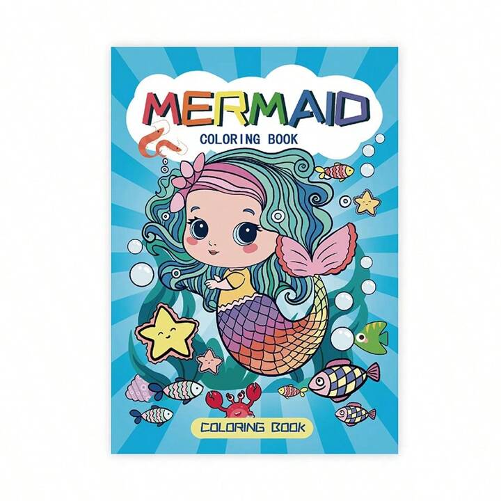 Pc mermaid coloring book pages cartoon graffiti enlightenment toy for kids years old and above a