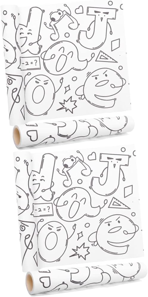Rolls childrens graffiti scroll coloring posters for kids toys for kids large watercolor paper educational coloring book diy graffiti paintings huge coloring poster letter baby toys games