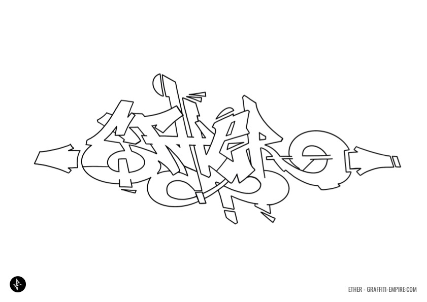 Graffiti coloring pages
