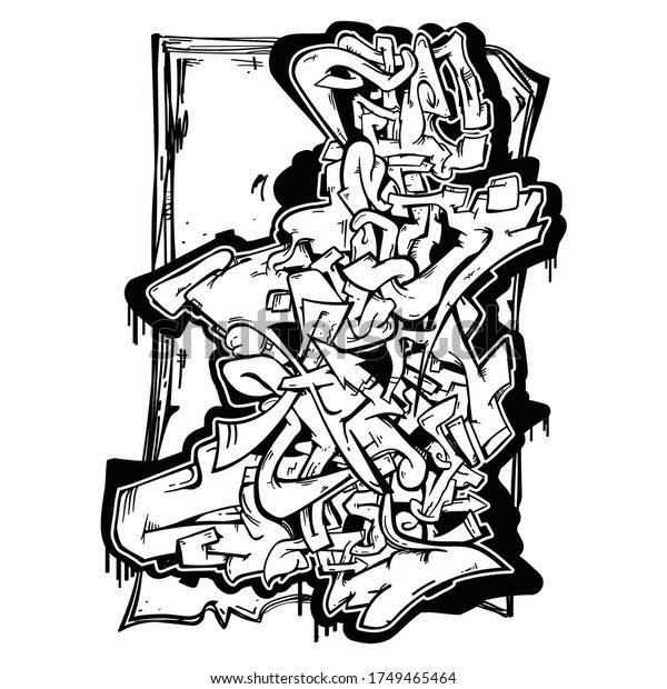 Wild style graffiti abstract arrows hip stock vector royalty free