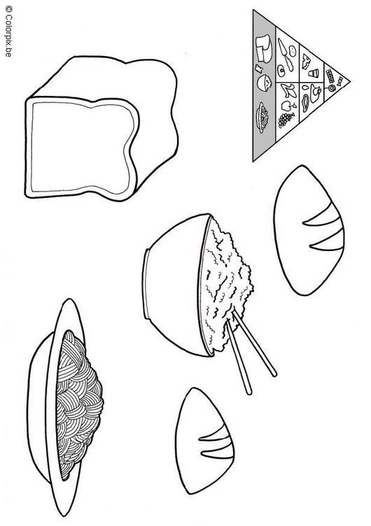 Coloring page grain products