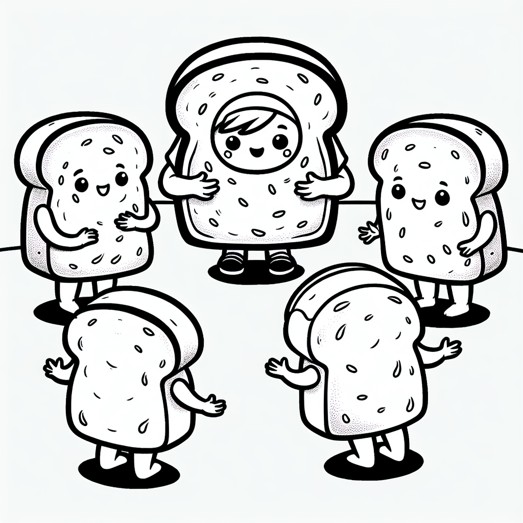 Bread coloring pages