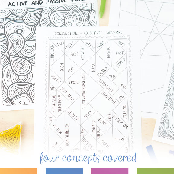 Grammar coloring activity pack grammar coloring sheets â language arts classroom