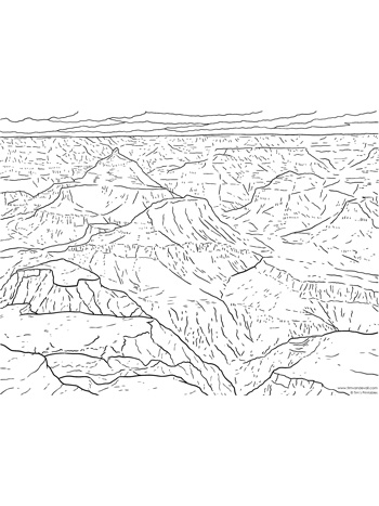 Grand canyon coloring page â tims printables