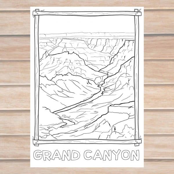 Grand canyon national park coloring page archives