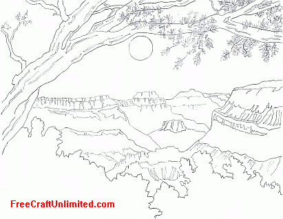 Free artwork grand canyon template