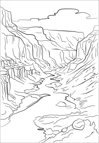 Grand canyon coloring page free printable coloring pages