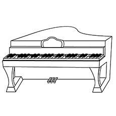 Beautiful piano coloring pages for your little one