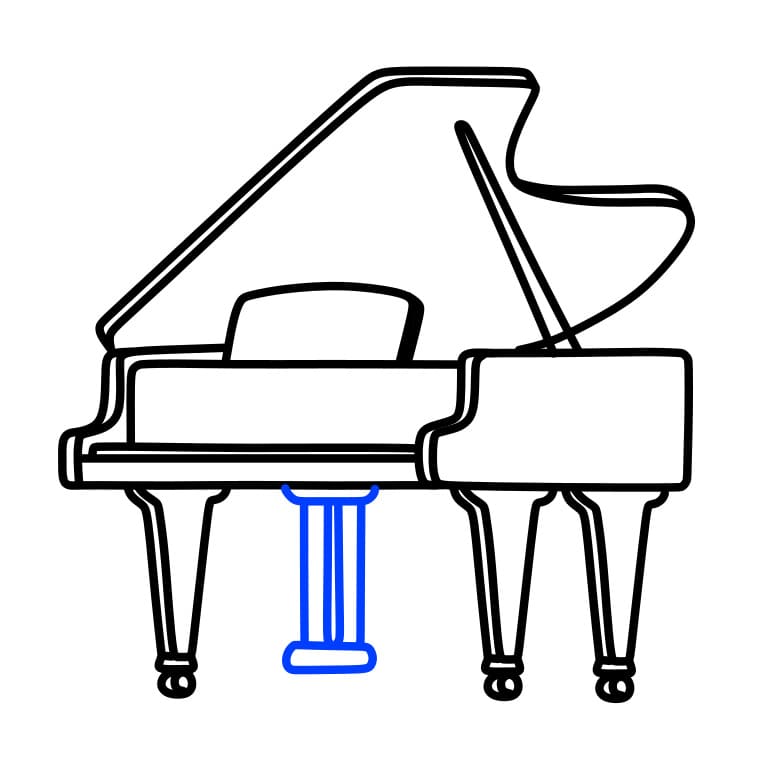 Piano drawing tutorial