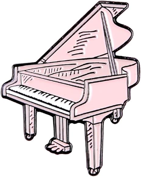Elegant and chic brooch pinsofull rtoon unisex piano shaped enamel brooch pin music lover bag hat badge gift