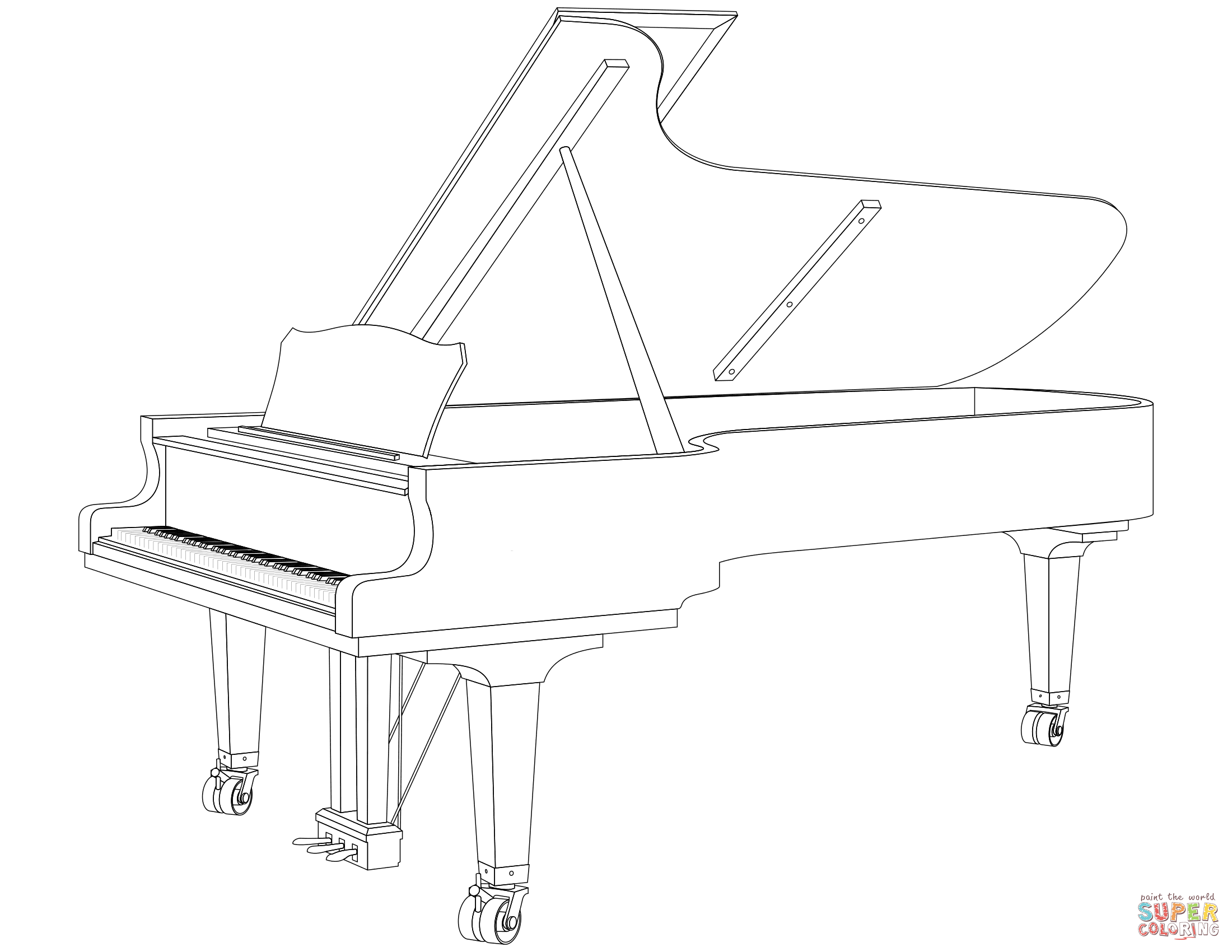 Grand piano coloring page free printable coloring pages