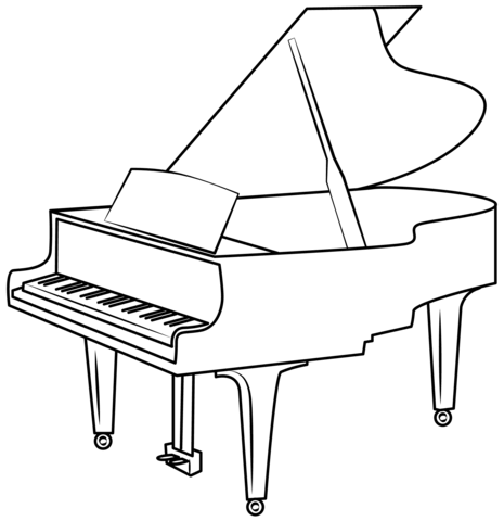 Grand piano coloring page free printable coloring pages