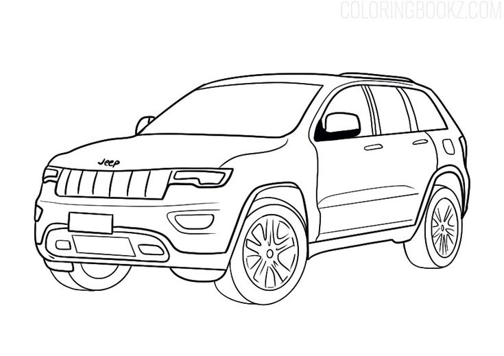 Jeep coloring page