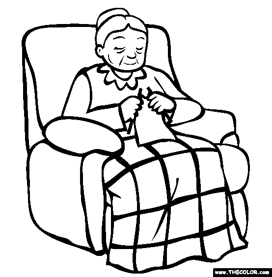 Reclining granda online coloring page