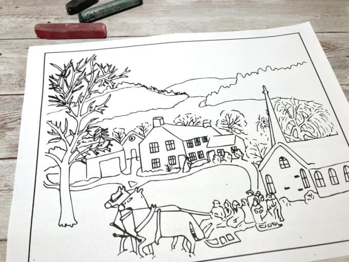 Grandma moses winter art activity