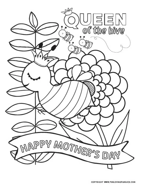Mothers day coloring pages free printables