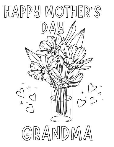 Mothers day coloring pages for grandma mothers day coloring cards mothers day drawings mothers day coloring pages