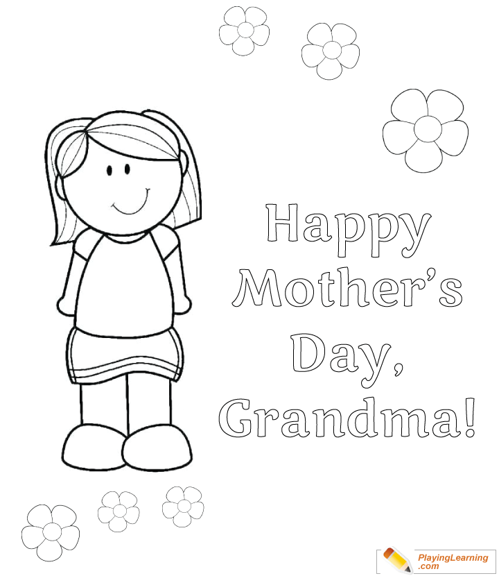 Happy mothers day grandma coloring page free happy mothers day grandma coloring page