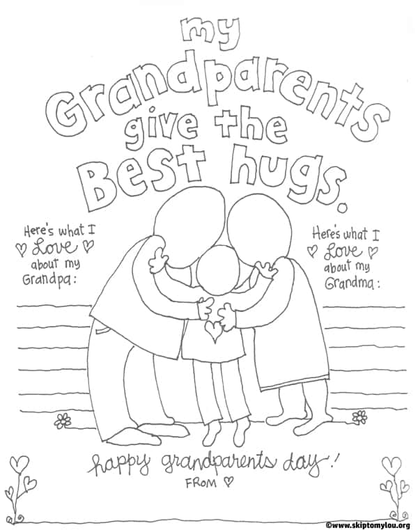 The cutest grandparents day coloring pages skip to my lou