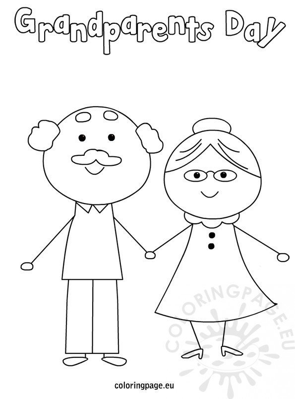 Grandparents day coloring coloring page